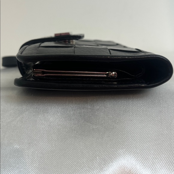Brighton Black Leather Basket Weave Wallet - Picture 4 of 17